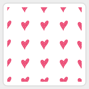 Pink Heart Pattern Sticker